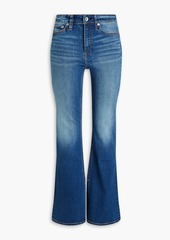 rag & bone - Bella faded high-rise flared jeans - Blue - 29