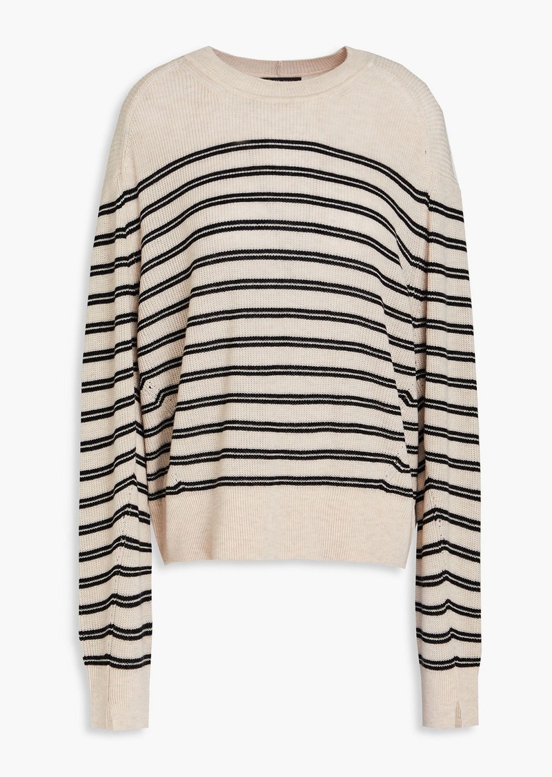 rag & bone - Bree striped wool sweater - Neutral - XS