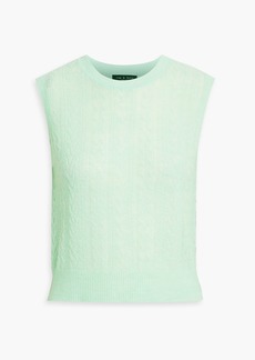 rag & bone - Brushed cable-knit vest - Green - M