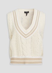 rag & bone - Cable-knit cotton-blend vest - White - XXS