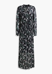 rag & bone - Calista shirred metallic floral-print chiffon maxi dress - Multicolor - M