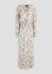 rag & bone - Calista shirred metallic floral-print chiffon maxi dress - White - M