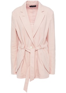 rag & bone - Cameron belted linen-blend canvas blazer - Pink - US 00