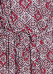 rag & bone - Carly pleated printed georgette mini dress - Red - M