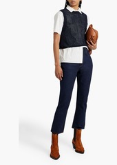 rag & bone - Carson pointelle-knit cotton and cashmere-blend vest - Blue - XXS