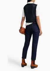 rag & bone - Carson pointelle-knit cotton and cashmere-blend vest - Blue - XXS