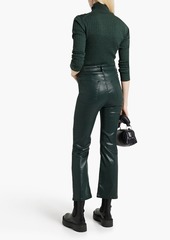 rag & bone - Casey coated high-rise kick-flare jeans - Green - 24