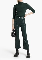 rag & bone - Casey coated high-rise kick-flare jeans - Green - 24