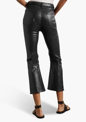 rag & bone - Casey coated high-rise kick-flare jeans - Black - 23