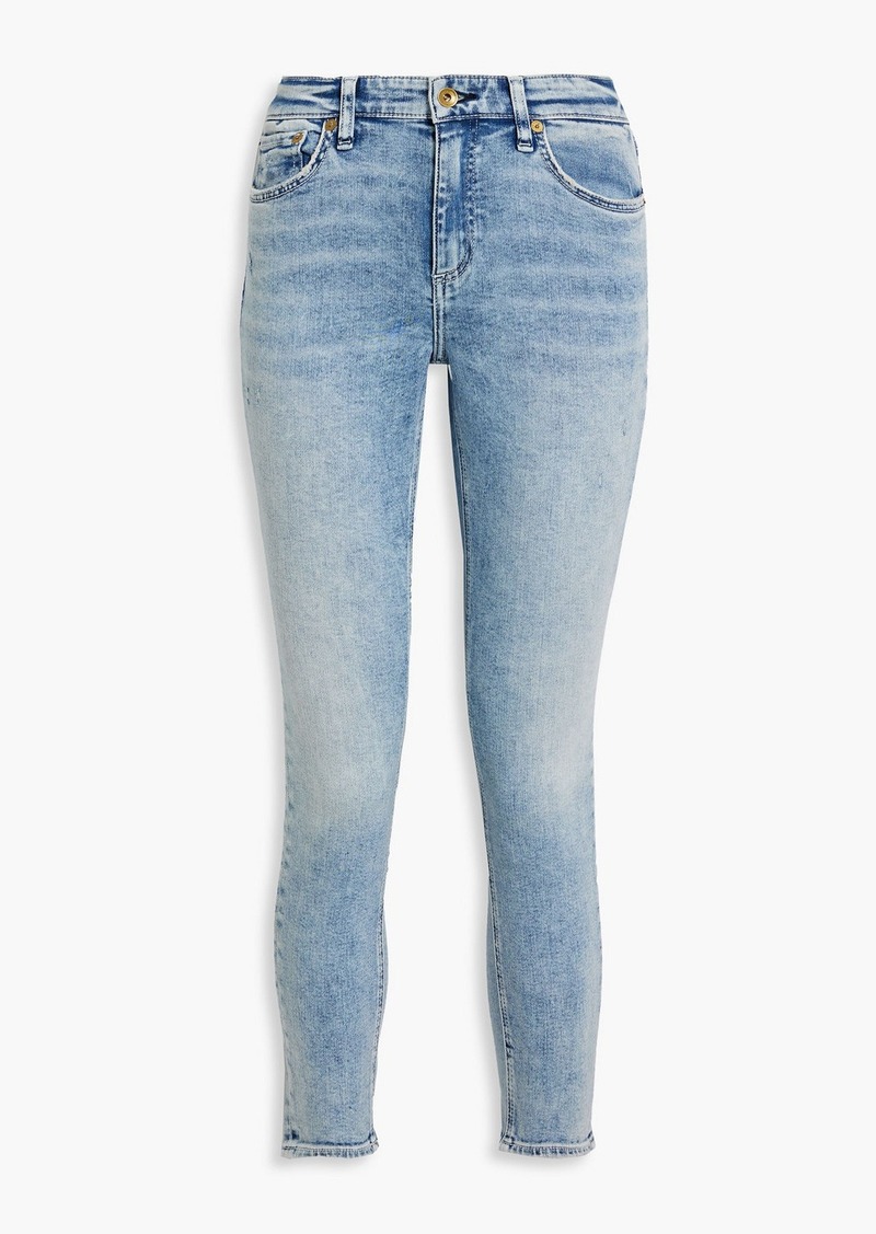 rag & bone - Cate cropped distressed mid-rise skinny jeans - Blue - 23