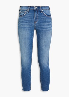 rag & bone - Cate cropped distressed mid-rise skinny jeans - Blue - 24