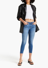 rag & bone - Cate cropped distressed mid-rise skinny jeans - Blue - 24