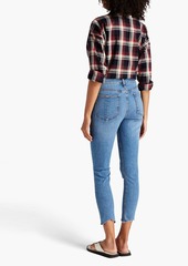 rag & bone - Cate cropped distressed mid-rise skinny jeans - Blue - 25
