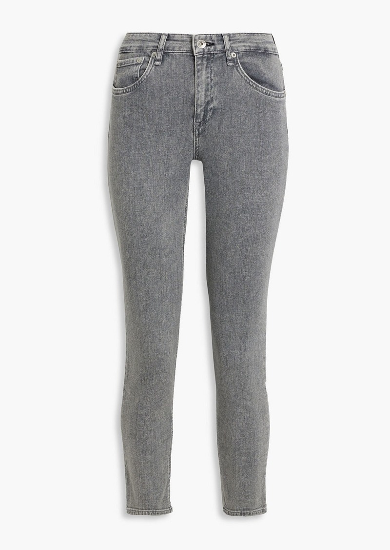 rag & bone - Cate cropped mid-rise skinny jeans - Gray - 23