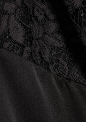 rag & bone - Corded lace-paneled silk-satin dress - Black - US 2