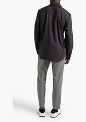 rag & bone - Pursuit knitted-paneled cotton-blend poplin shirt - Gray - S
