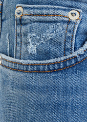 rag & bone - Cropped distressed mid-rise skinny jeans - Blue - 32