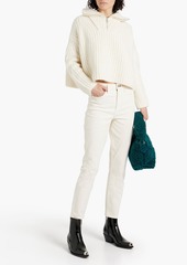 rag & bone - Cropped high-rise straight-leg jeans - White - 23