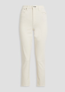 rag & bone - Cropped high-rise straight-leg jeans - White - 23