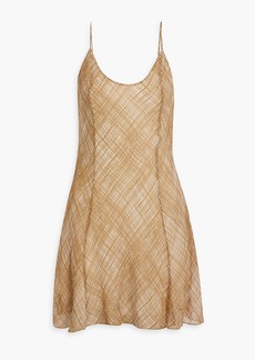 rag & bone - Delilah printed silk-blend chiffon mini slip dress - Brown - US 2