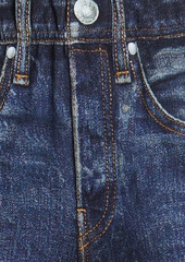 rag & bone - Miramar denim effect-print French cotton-terry track pants - Blue - XXS