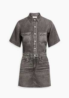 rag & bone - Printed TENCEL™ mini shirt dress - Gray - XXS