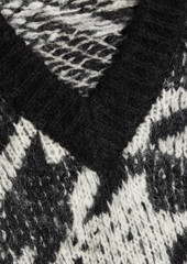 rag & bone - Edith houndstooth jacquard-knit sweater - Black - S