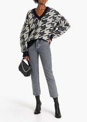 rag & bone - Edith houndstooth jacquard-knit sweater - Black - S