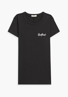 rag & bone - Embroidered cotton-jersey T-shirt - Black - XXS