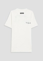 rag & bone - Embroidered printed cotton-jersey T-shirt - White - S