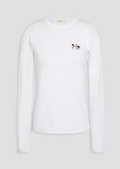 rag & bone - Embroidered slub Pima cotton-jersey top - White - S