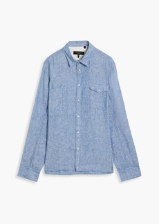 rag & bone - Engineered linen shirt - Blue - XS