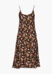 rag & bone - Eva floral-print silk mini slip dress - Black - US 4