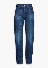 rag & bone - Faded high-rise slim-leg jeans - Blue - 23
