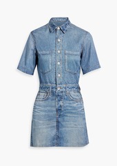 rag & bone - Freesia denim-effect print Tencel™ mini shirt dress - Blue - XS