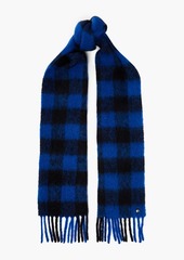 rag & bone - Fringed checked alpaca-blend scarf - Green - OneSize