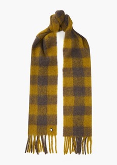 rag & bone - Fringed checked alpaca-blend scarf - Green - OneSize