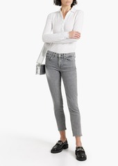 rag & bone - Gemma jacquard-knit polo shirt - White - XXS