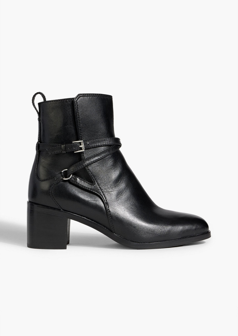 rag & bone - Hazel buckled leather ankle boots - Black - EU 41