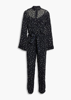rag & bone - Ina floral-print chiffon jumpsuit - Black - US 2