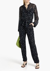 rag & bone - Ina floral-print chiffon jumpsuit - Black - US 2