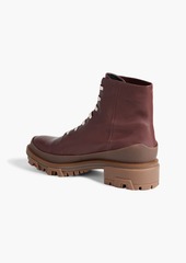 rag & bone - Shiloh rubber-trimmed leather ankle boots - Burgundy - EU 35