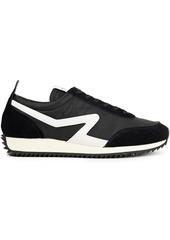rag & bone - Leather-trimmed suede and shell sneakers - Black - EU 35