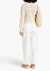 rag & bone - Lo pointelle-knit wool-blend sweater - White - XXS