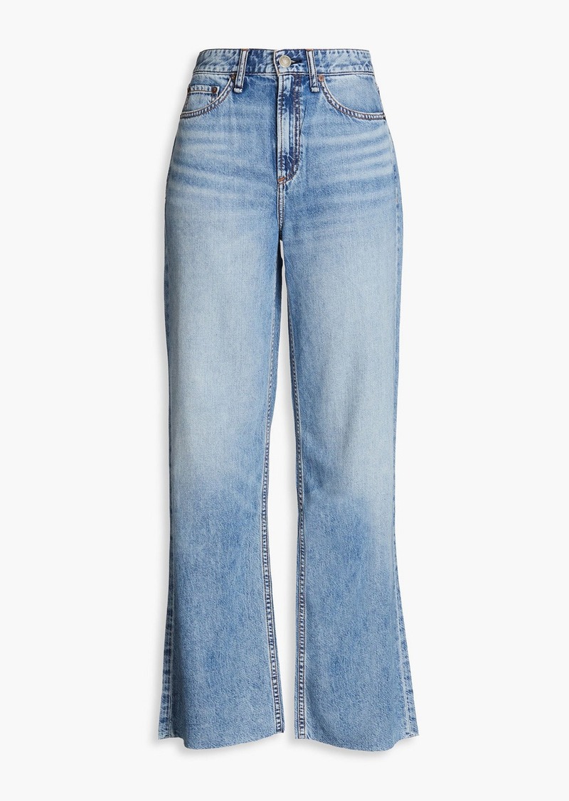 rag & bone - Logan faded high-rise wide-leg jeans - Blue - 27