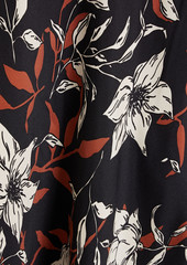 rag & bone - Mallory floral-print silk-blend twill midi dress - Black - US 2
