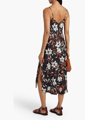 rag & bone - Mallory floral-print silk-blend twill midi dress - Black - US 2