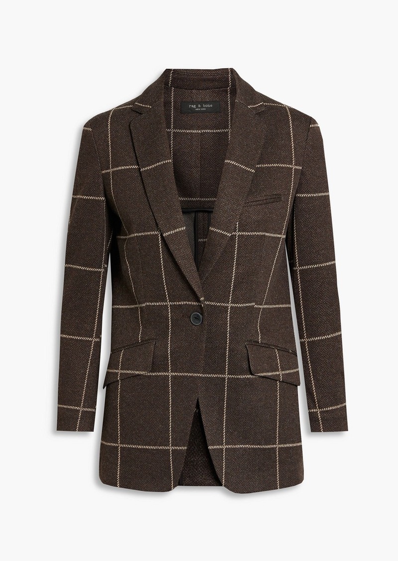 rag & bone - Margot checked tweed blazer - Brown - US 0