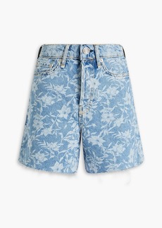 rag & bone - Maya floral-print denim shorts - Blue - 24