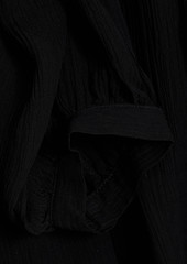 rag & bone - Milo pintucked silk-blend georgette blouse - Black - XXS